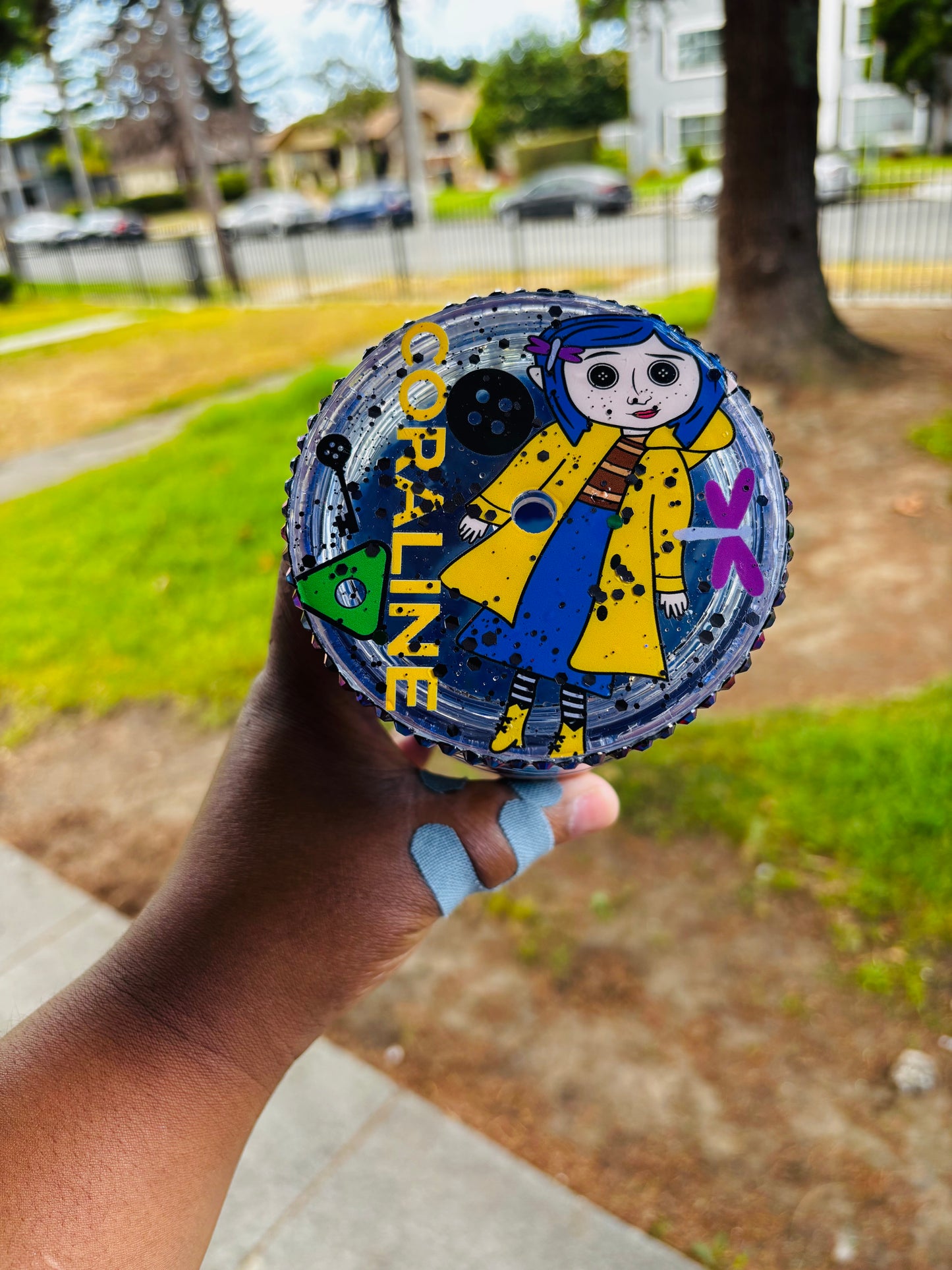Coraline 24oz acrylic tumbler