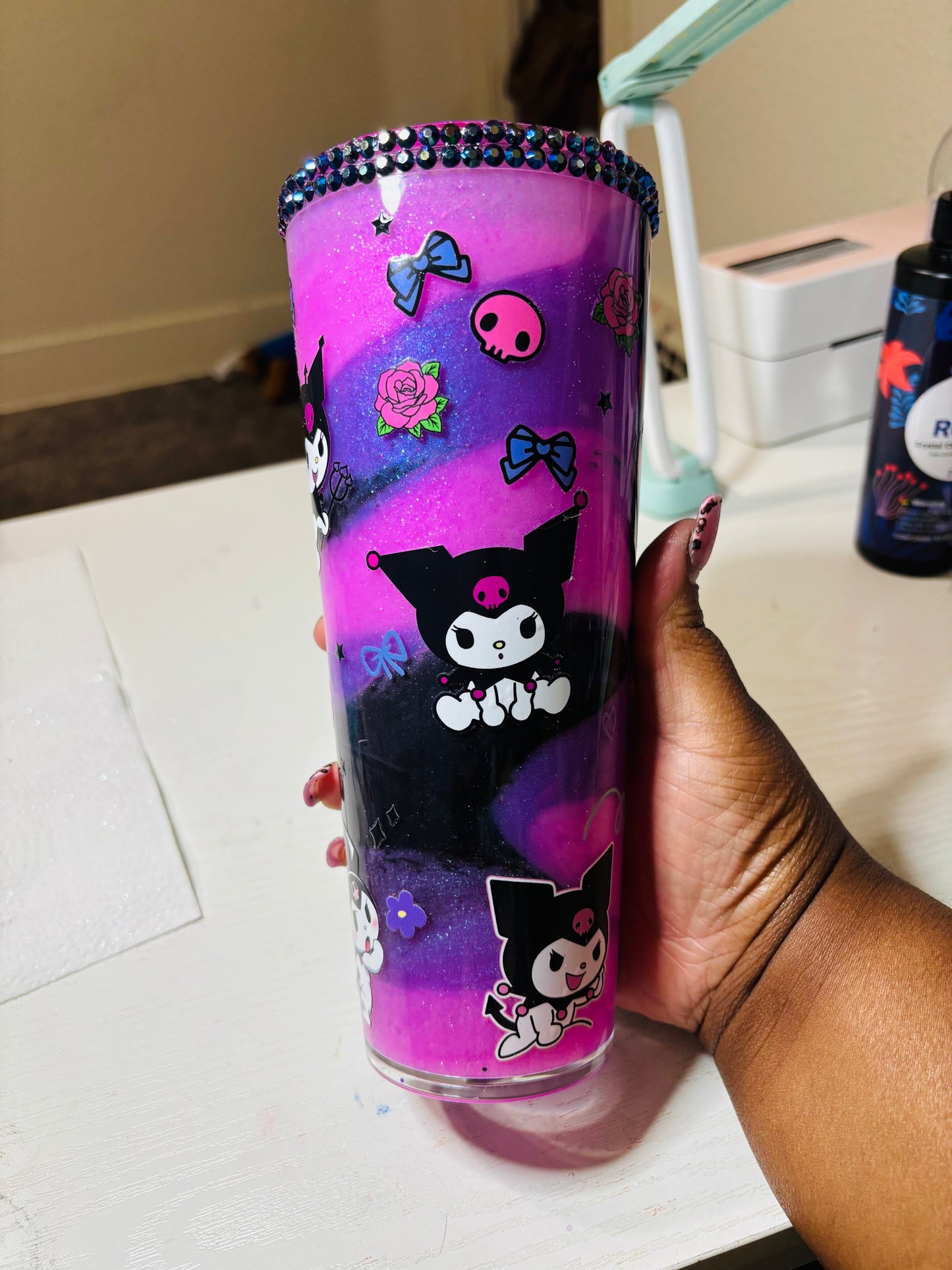 Kuromi snow globe 24oz tumbler