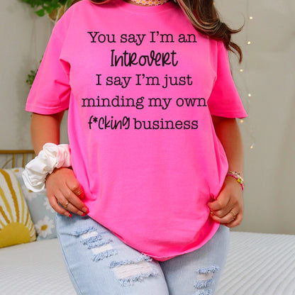 Introverts mind their business Unisex Jersey Short Sleeve Tee