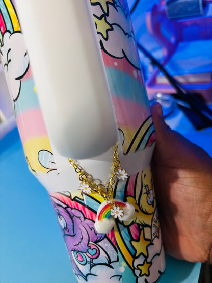 Colorful rainbow bears 40oz tumbler