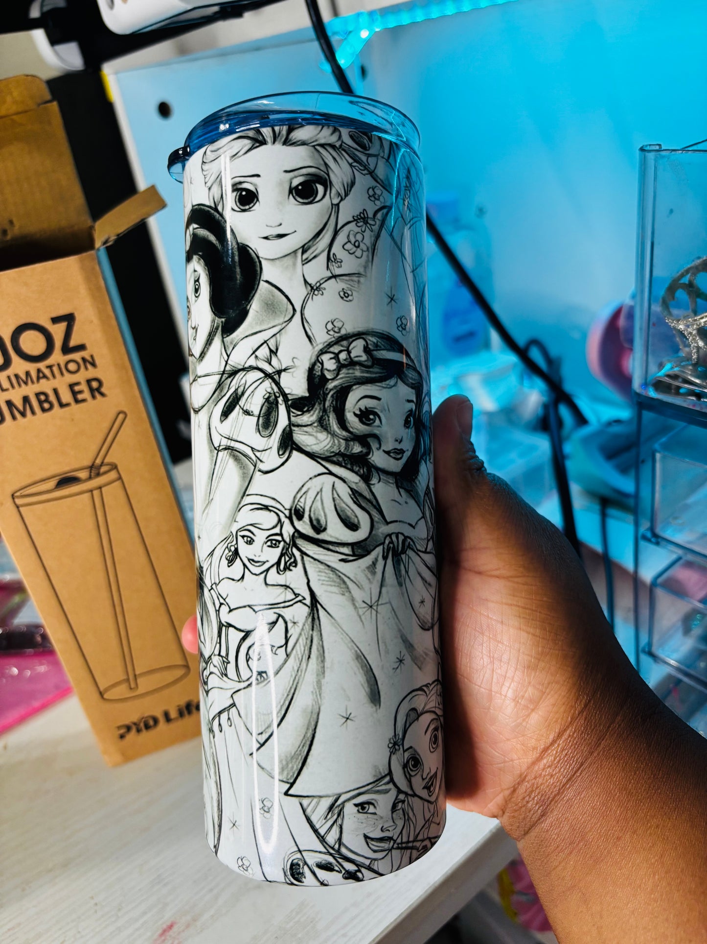 Princess sketch 20oz tumbler