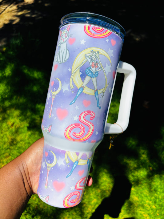 Purple sailor Moon 40oz tumbler