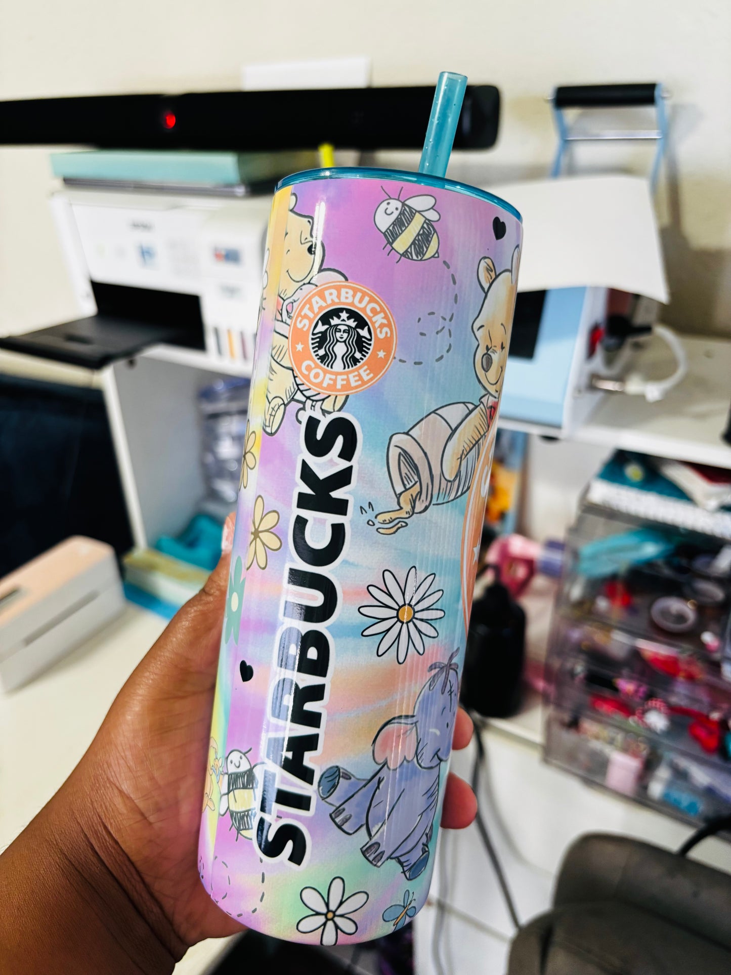 Colorful Pooh 20oz tumbler