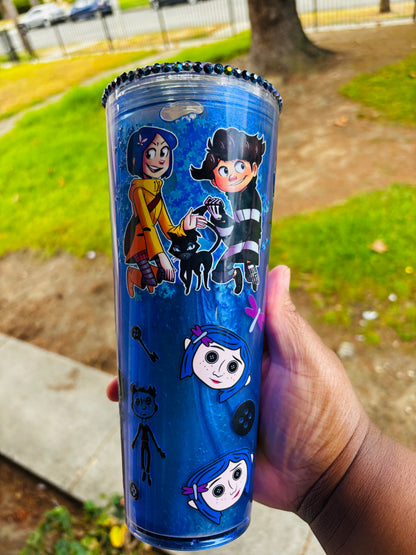 Coraline 24oz acrylic tumbler