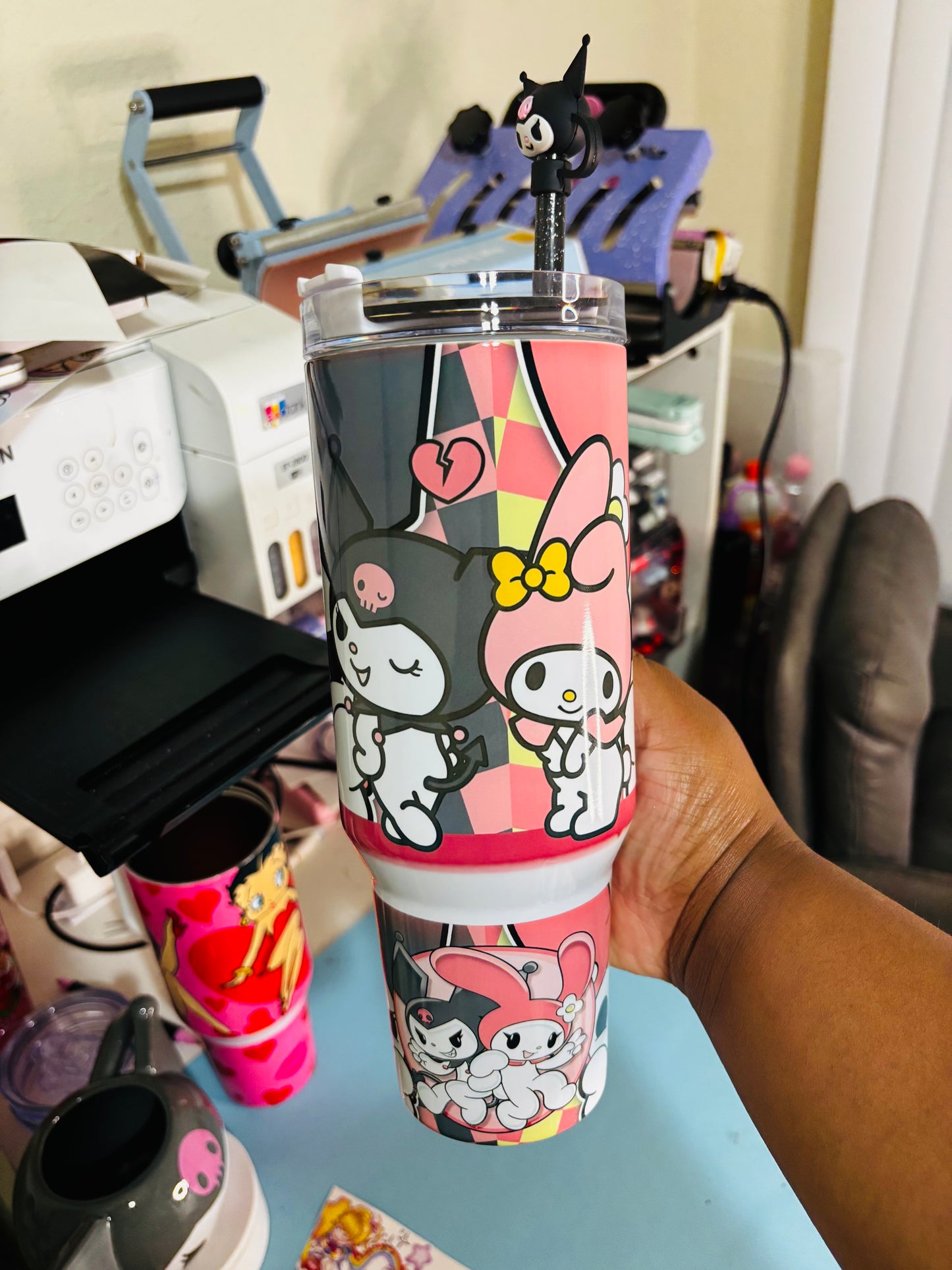 Kuromi & my melody 40oz tumbler