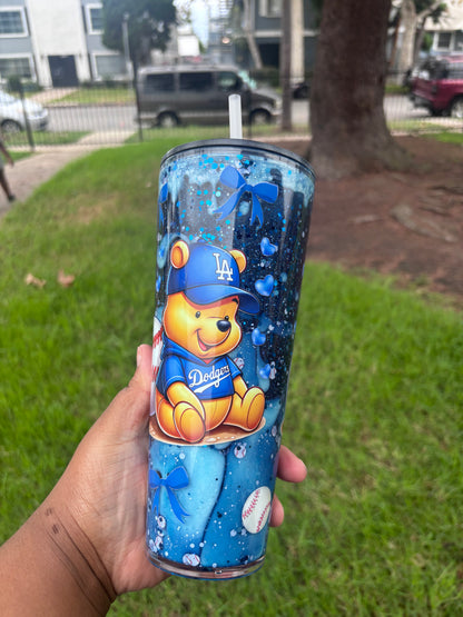 Dodgers Pooh dual drip tumbler