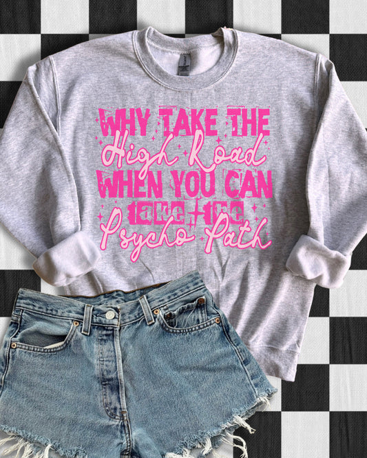 Psycho-Vibe Crewneck Sweatshirt | Fun Unisex Gift, Cozy Casual Wear, Trendy Street Style, Everyday Relaxation