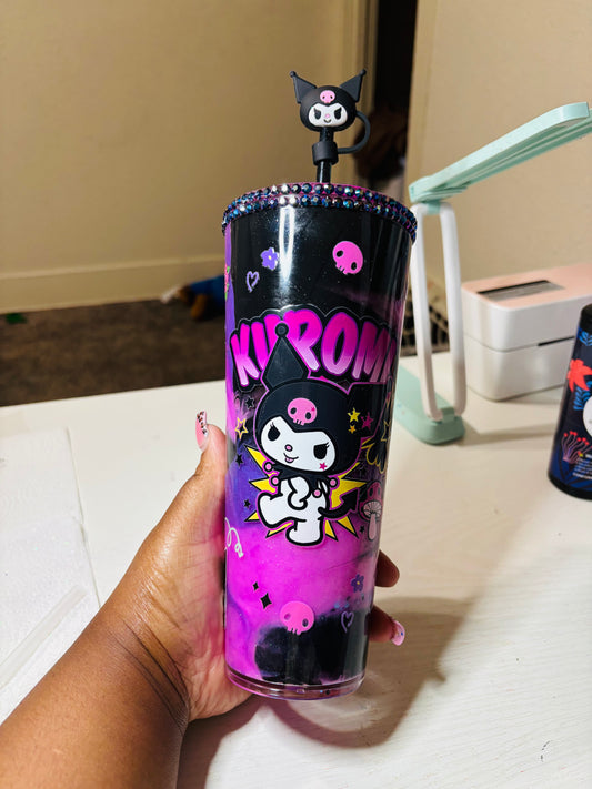 Kuromi snow globe 24oz tumbler