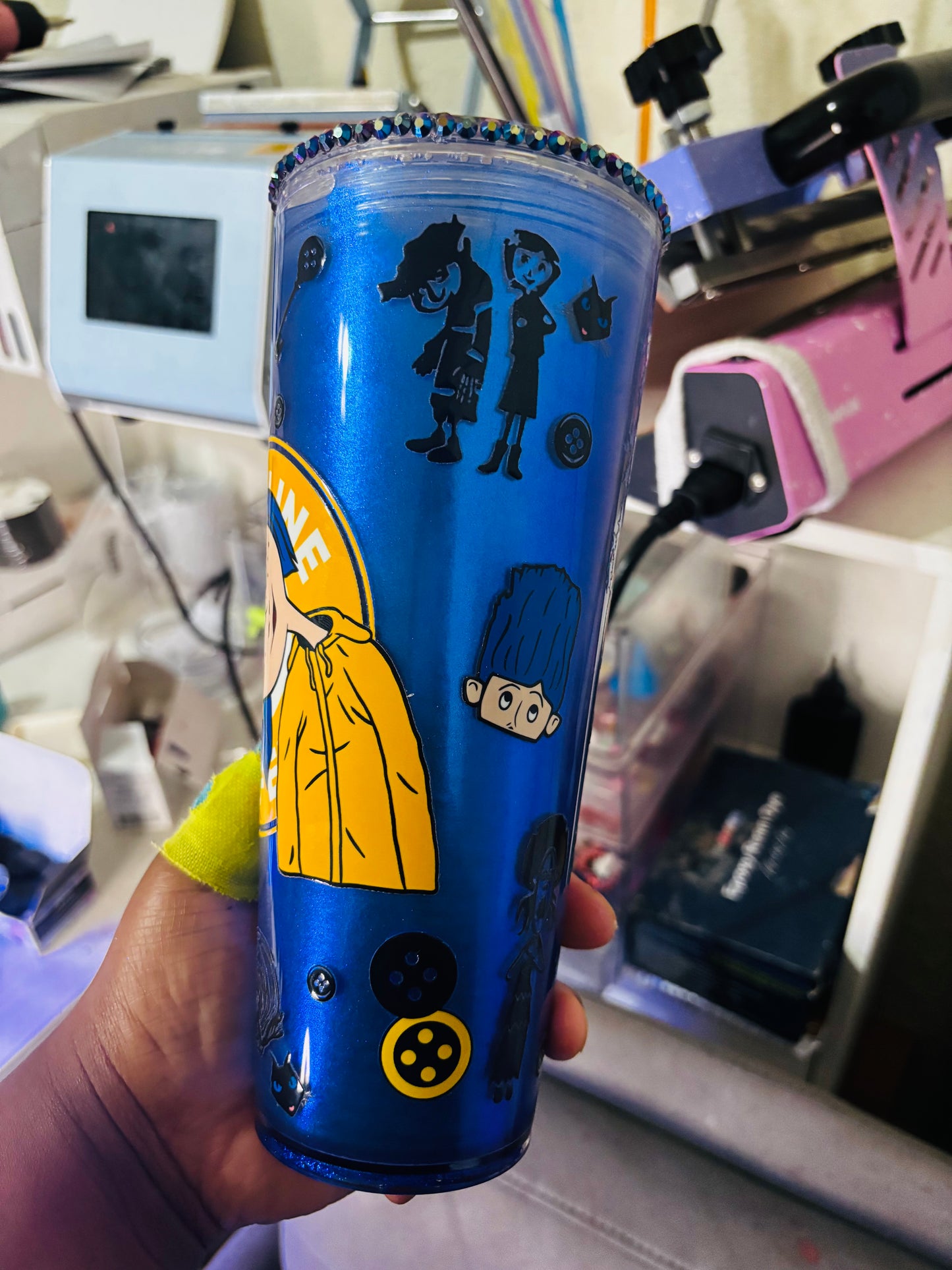 Coraline 24oz acrylic tumbler