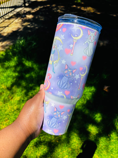 Purple sailor Moon 40oz tumbler