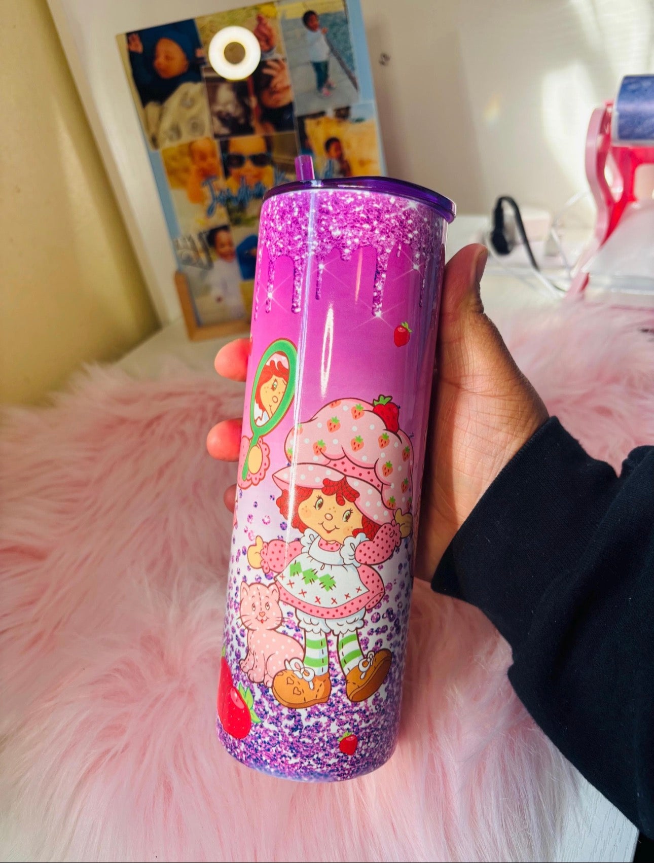 Purple strawberry sk 20oz tumbler