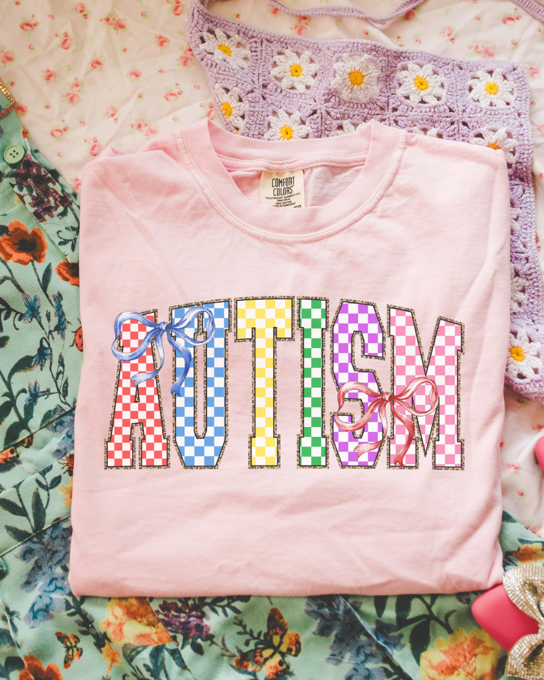 Autism Puzzle Pattern T-Shirt — Colorful Awareness Tee