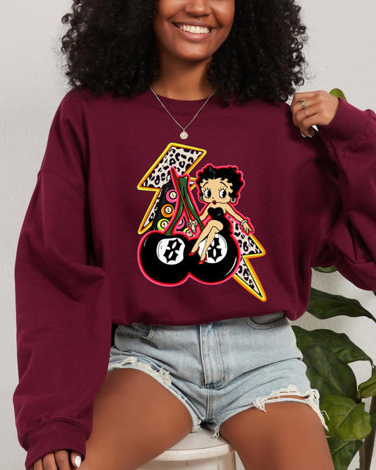 Betty Boop Retro Lightning Crewneck Sweatshirt