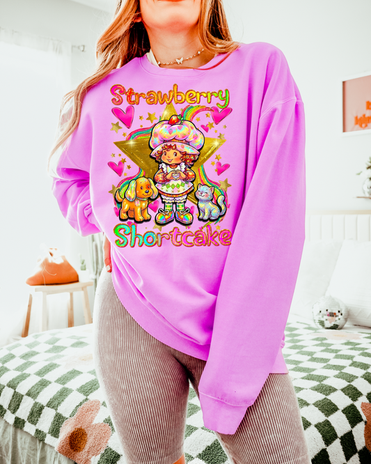 Strawberry Shortcake Sweatshirt — Vintage Cute Character Pullover