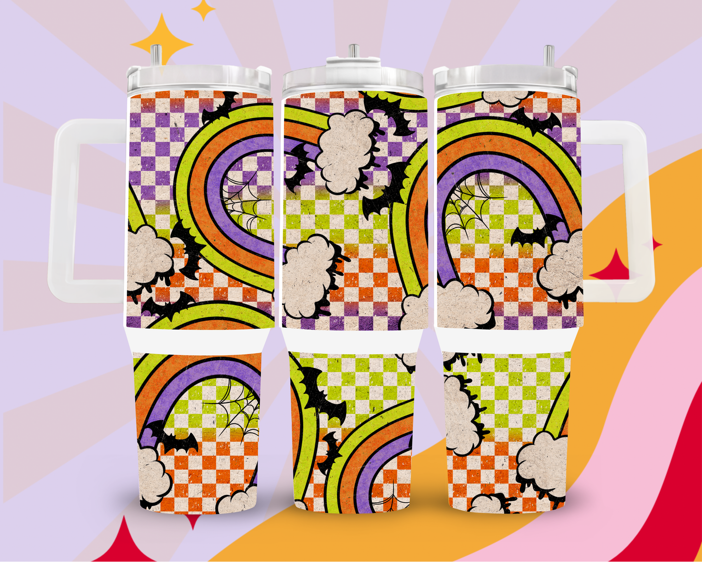 Spooky rainbow 40oz tumbler