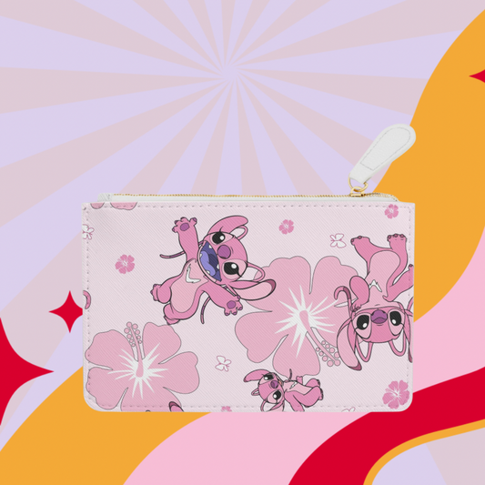 Cute angel Floral Mini Clutch Bag, Disney Inspired Purse, Trendy Eco-Friendly Wallet
