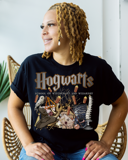 Hogwarts-Themed Unisex Cotton Tee