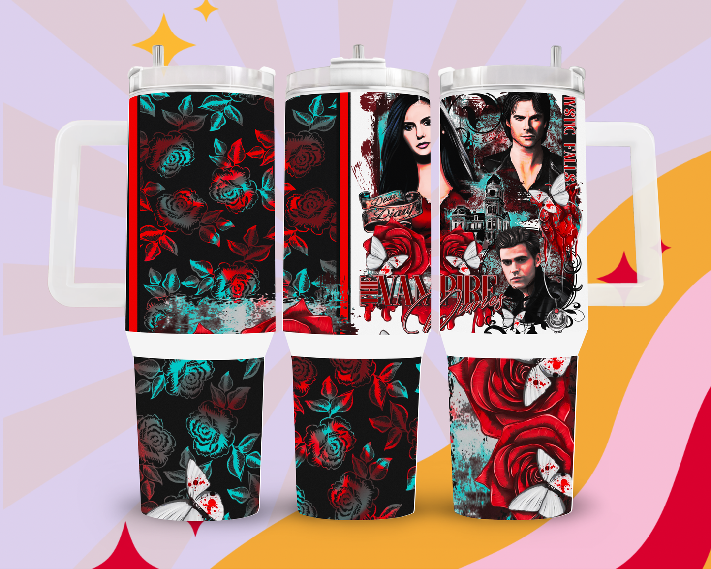 Elena and Salvatore’s 40oz tumbler