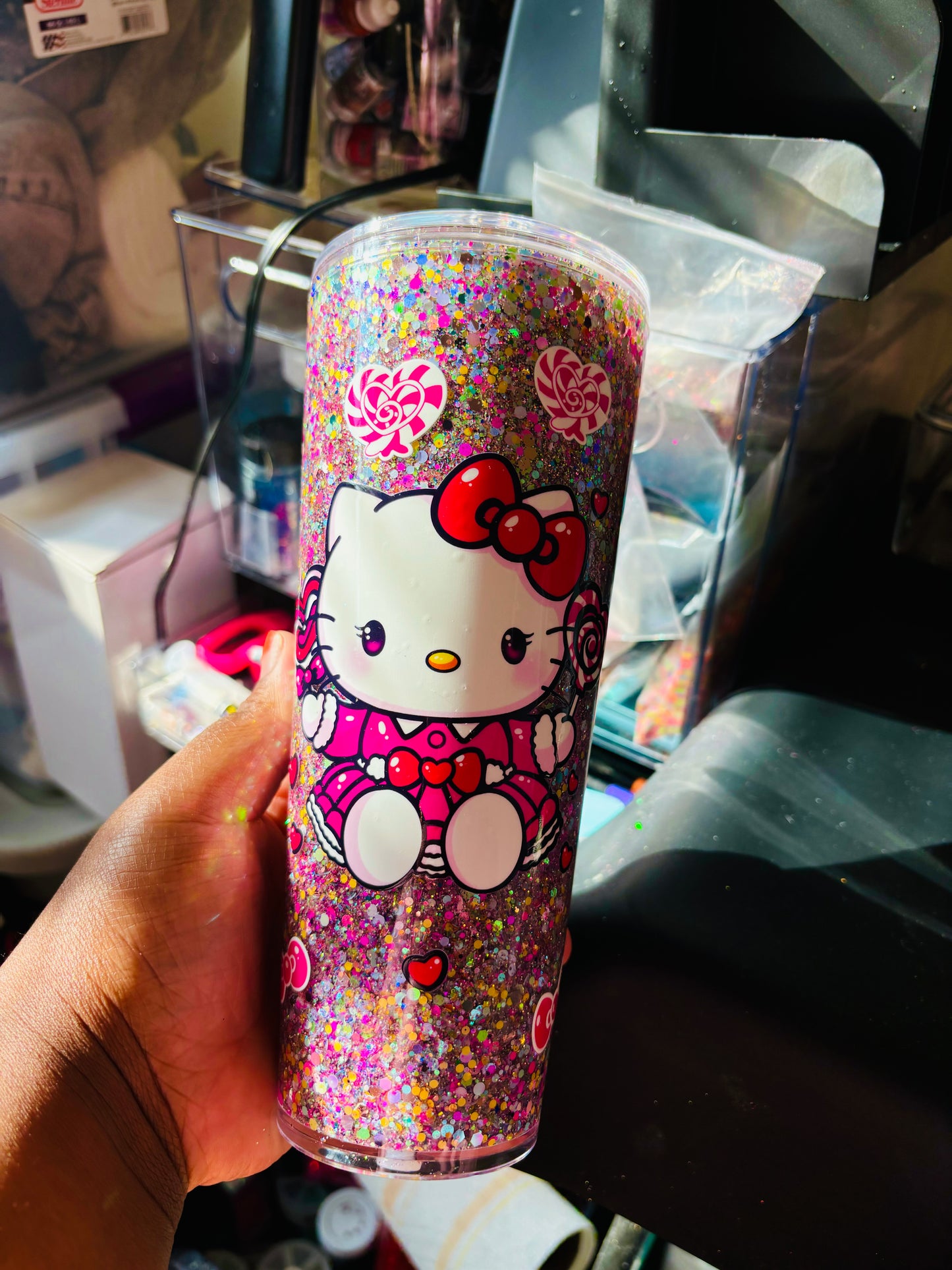 Candy kitty acrylic tumbler