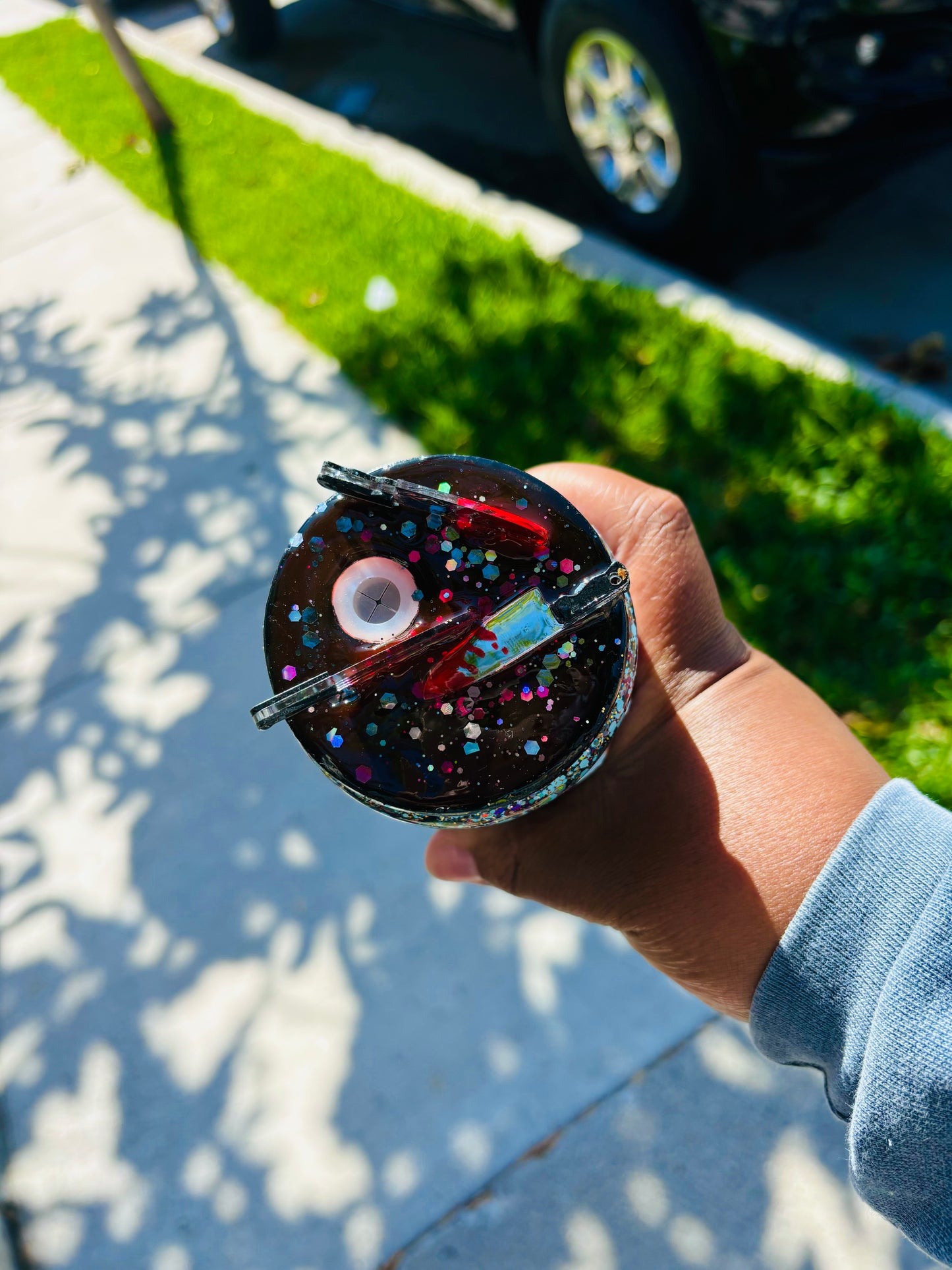 Horror friends snow globe cup