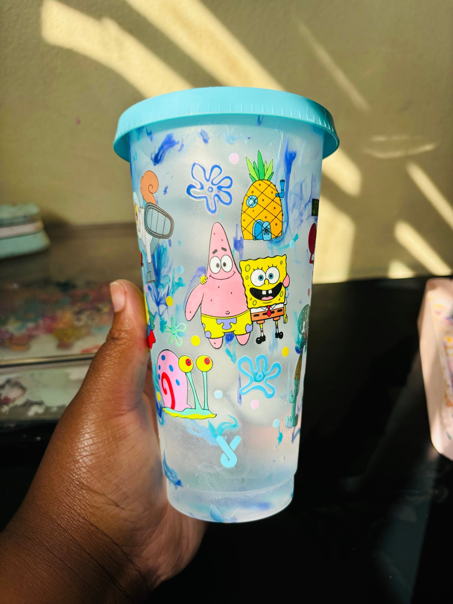 SpongeBob and friends color changing cup