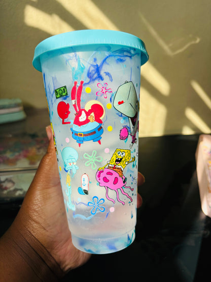 SpongeBob and friends color changing cup