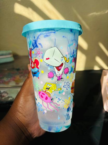 SpongeBob and friends color changing cup