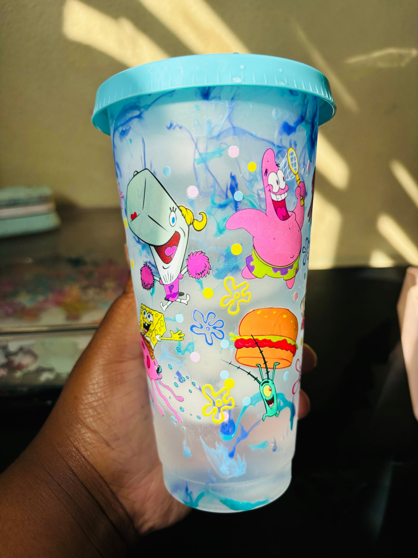 SpongeBob and friends color changing cup