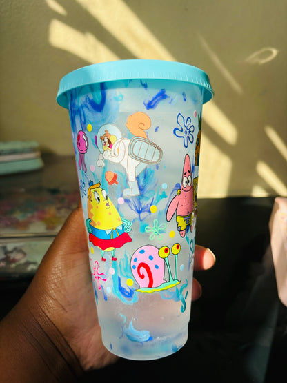 SpongeBob and friends color changing cup