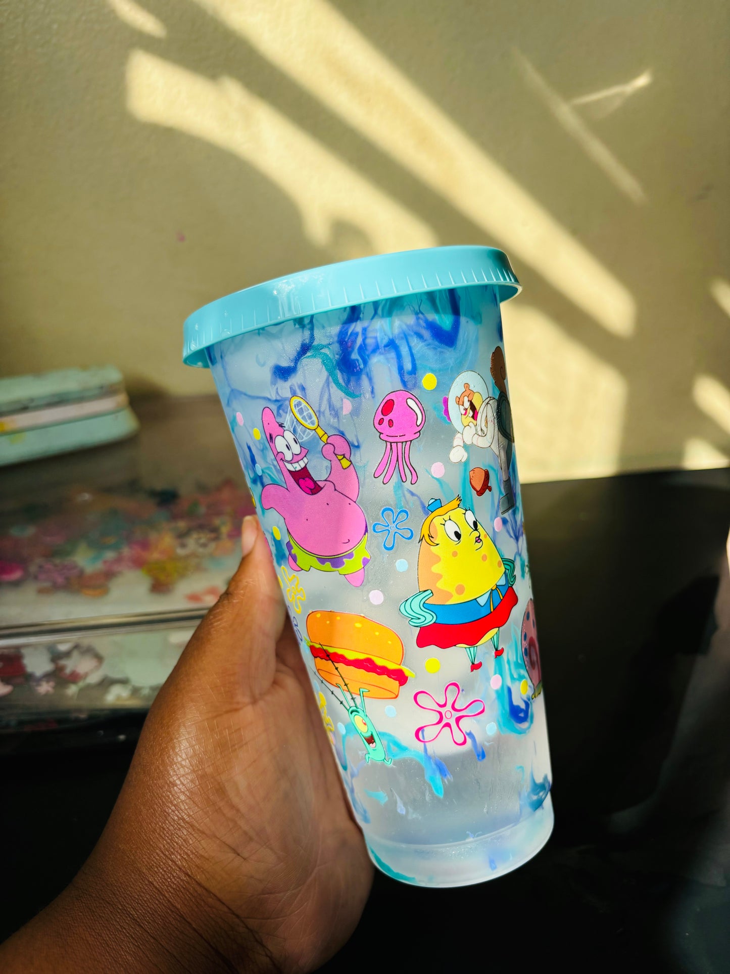 SpongeBob and friends color changing cup