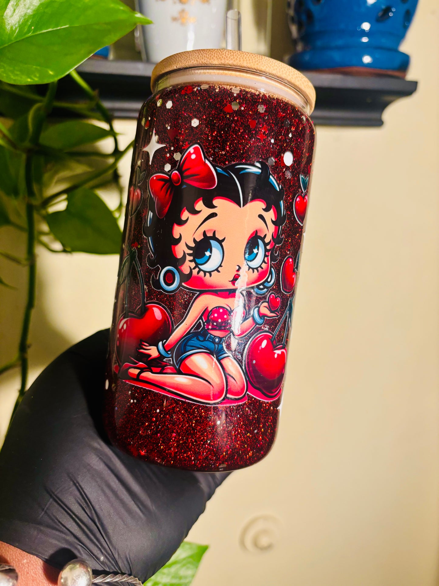 Betty boop snow globe mug