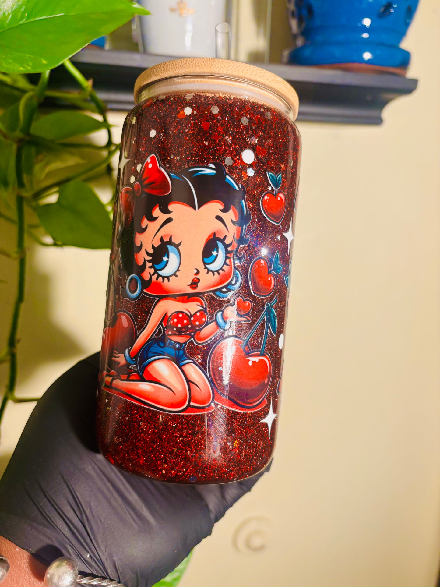 Betty boop snow globe mug