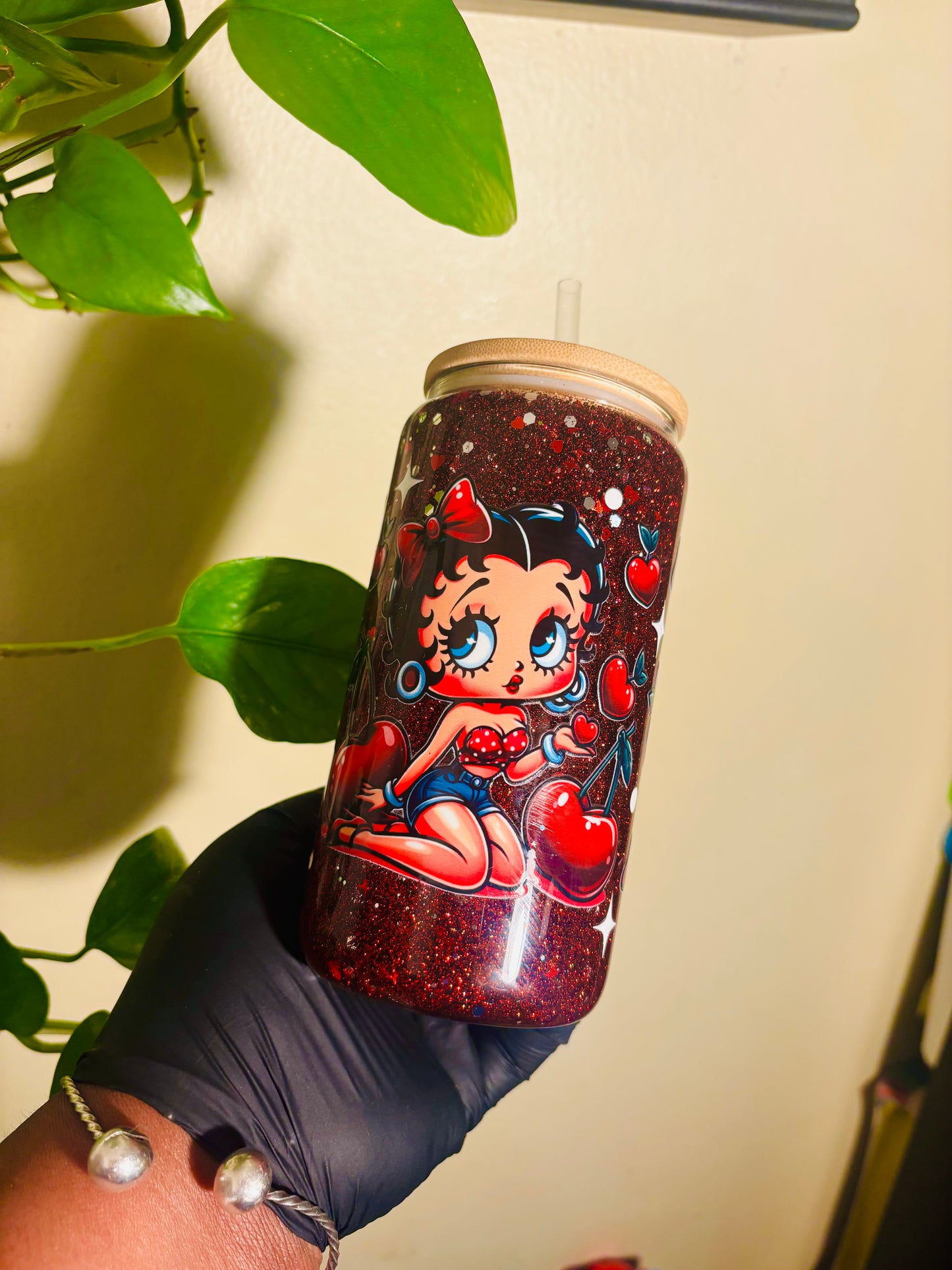 Betty boop snow globe mug