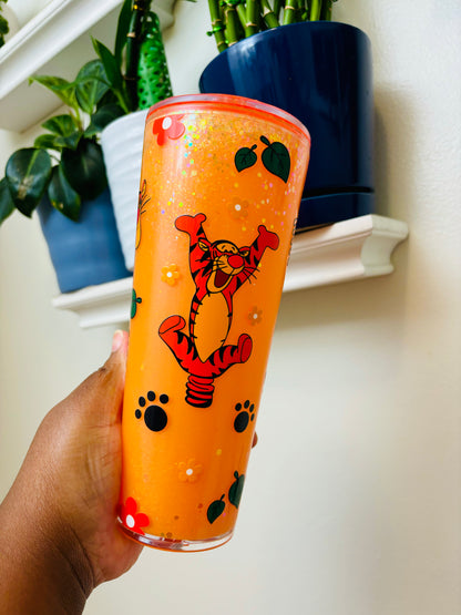 Orange Tiger 24 acrylic tumbler