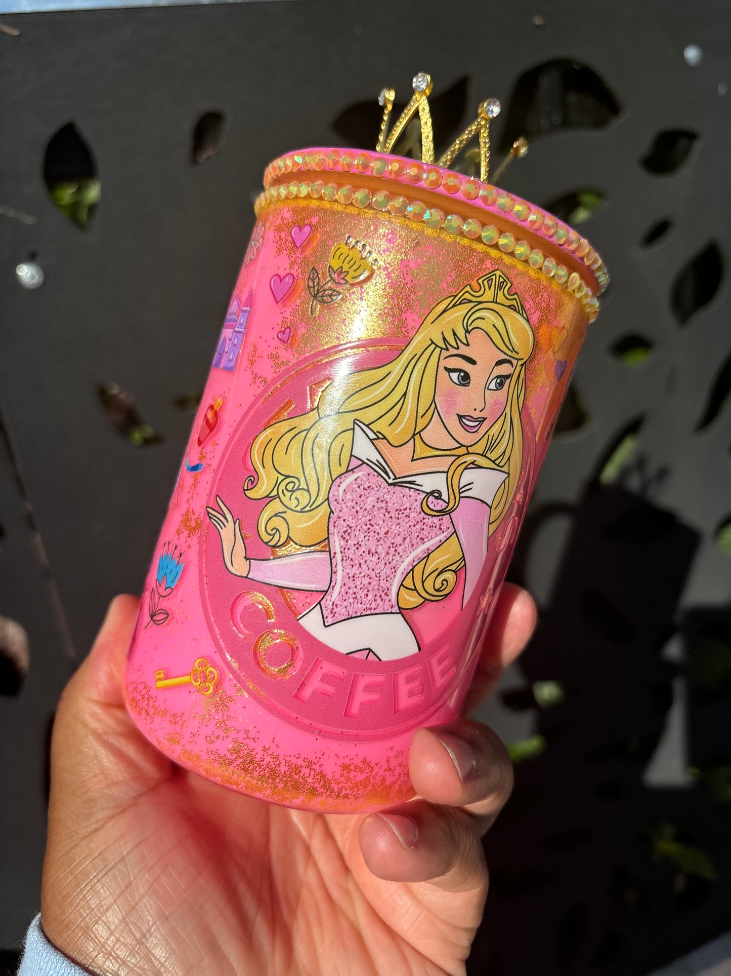 Princess Aurora snowglobe mug