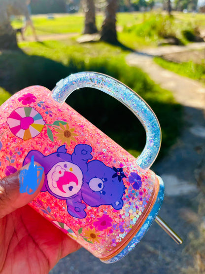 Pink & blue Care Bears mug