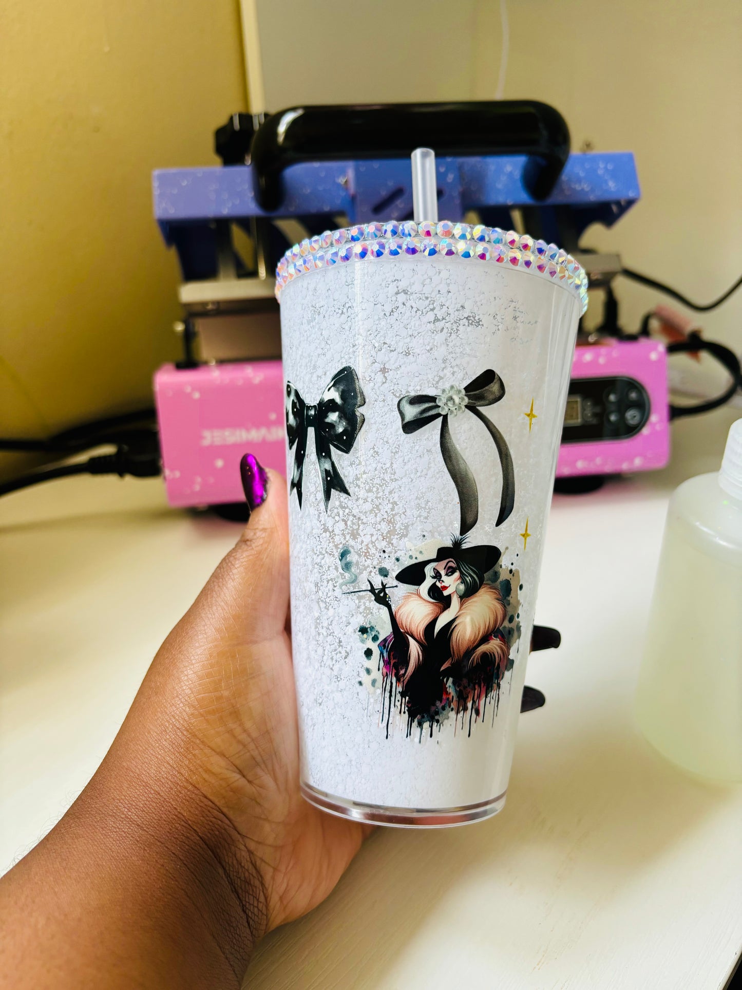 Cruella de vil snow globe tumbler