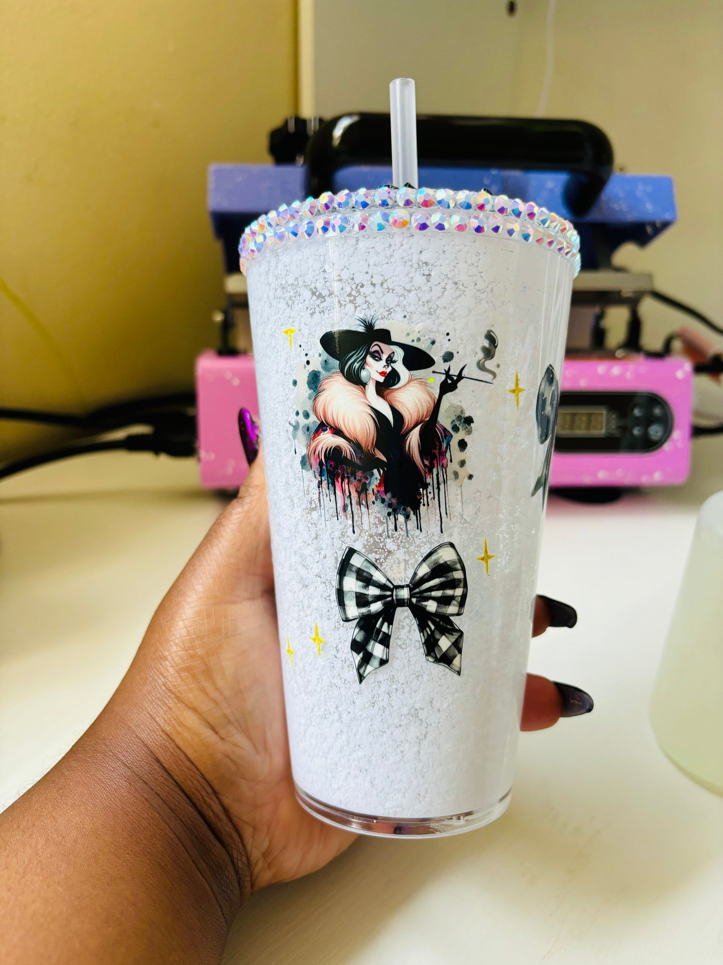 Cruella de vil snow globe tumbler