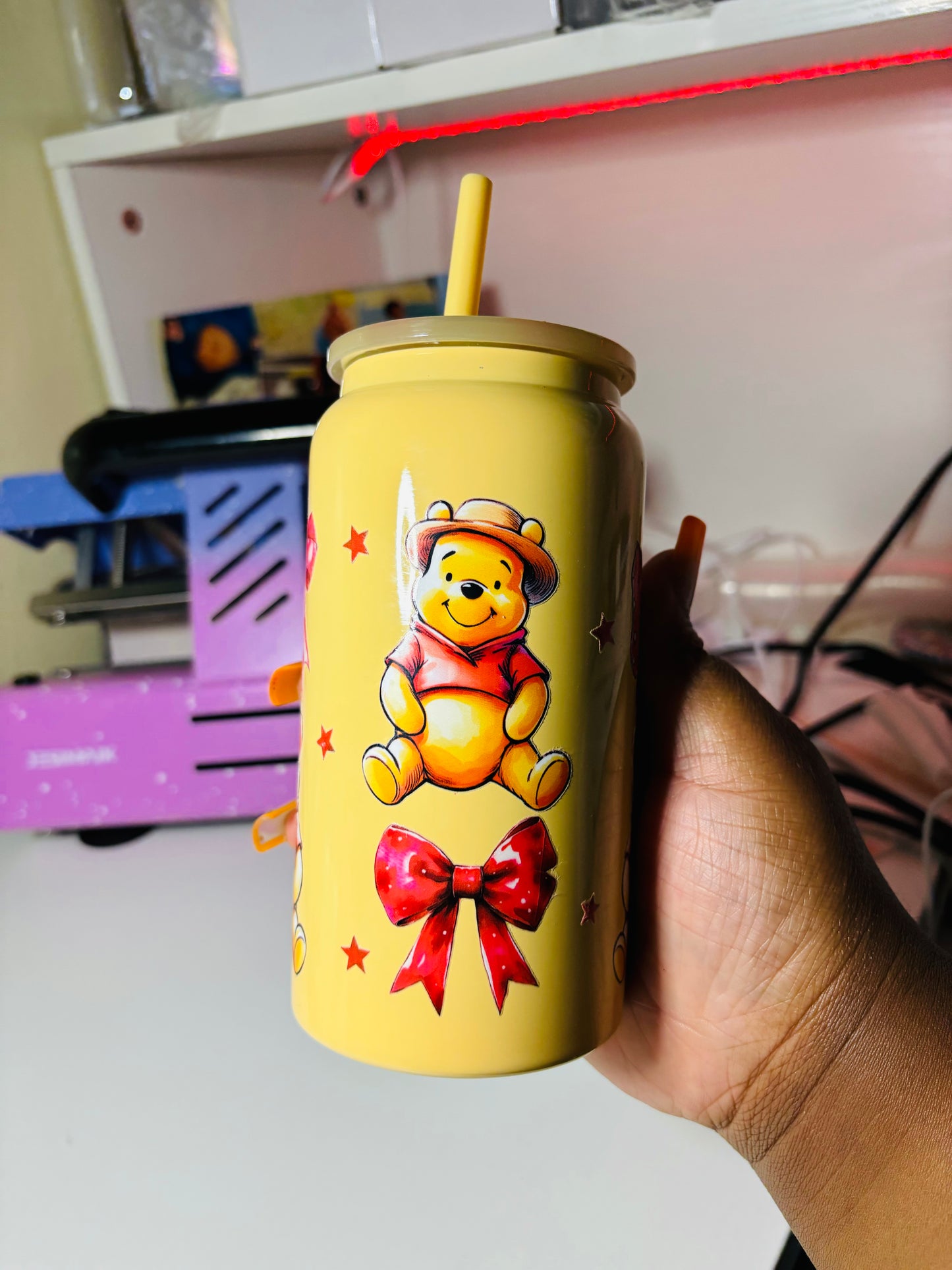 Pooh & bows cup