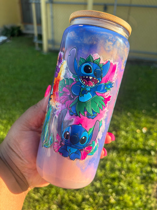 Stitch snow globe cup