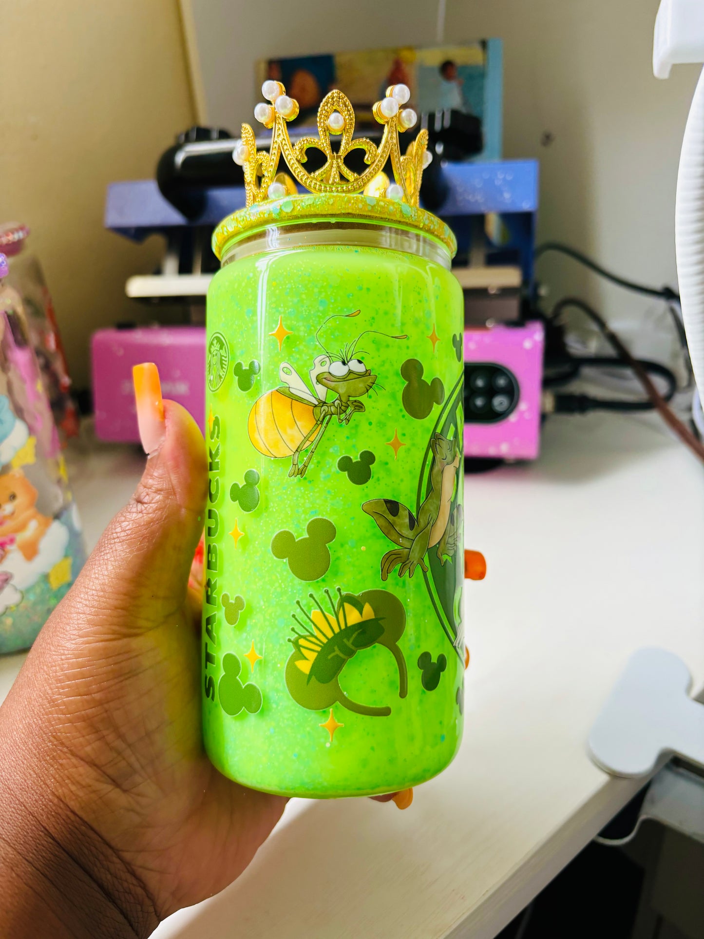 Princess Tiana snow globe cup