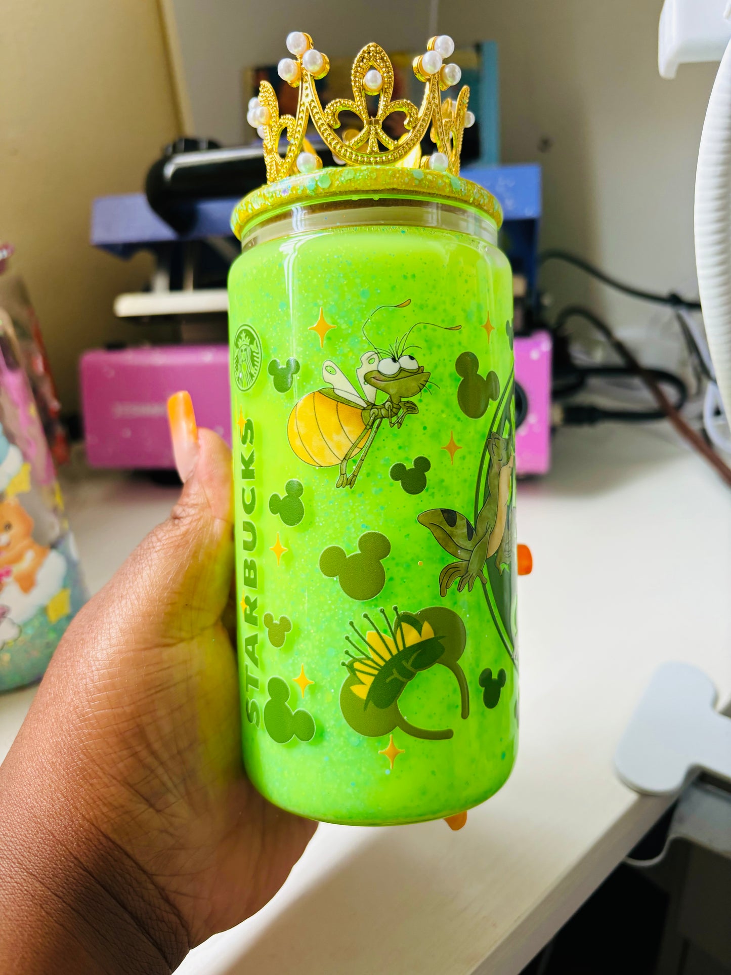 Princess Tiana snow globe cup