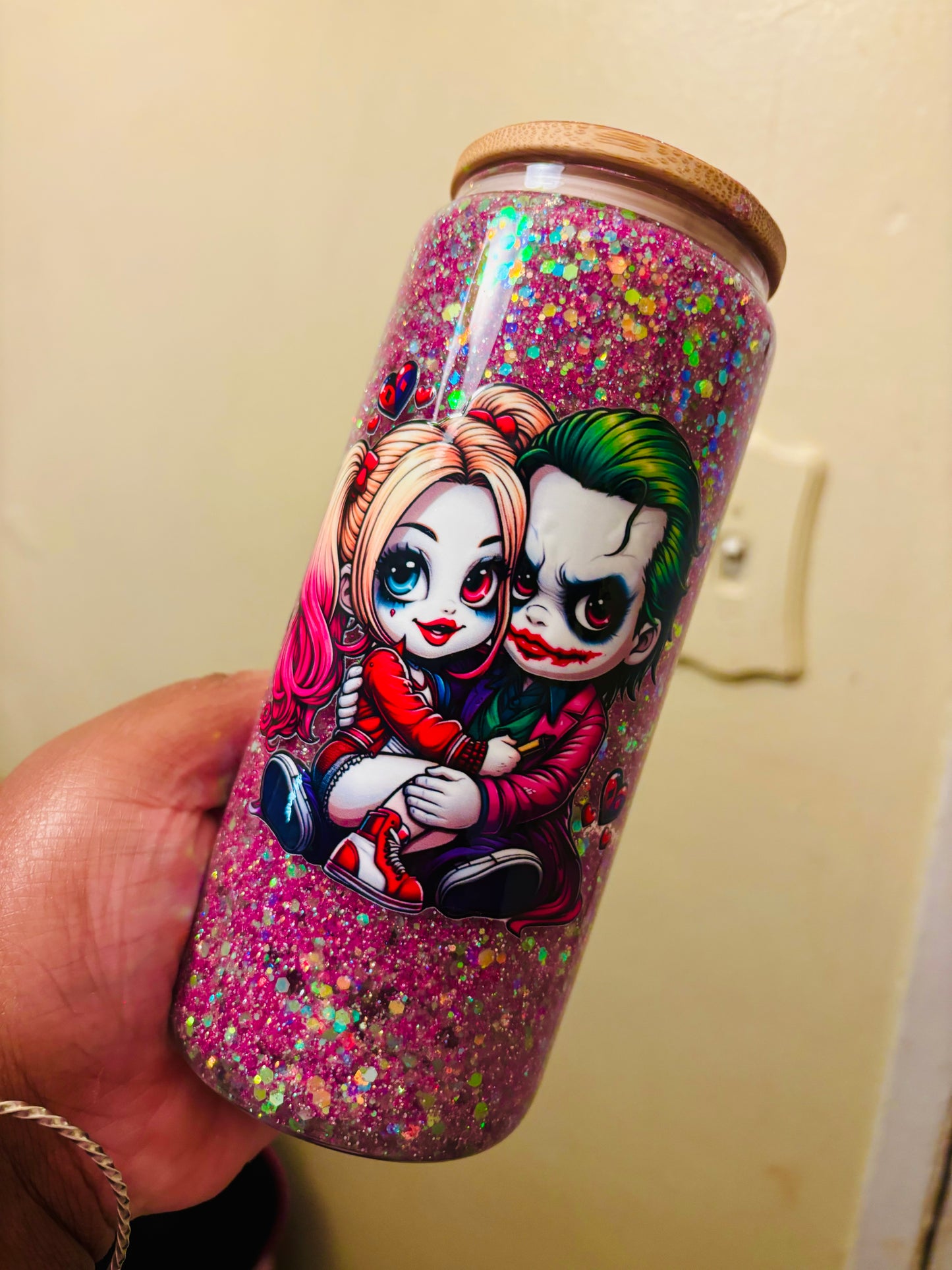 Quinn x Joker snowglobe cup