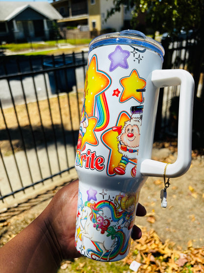 Rainbow brite 40oz tumbler