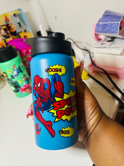 Spider man kids water bottle