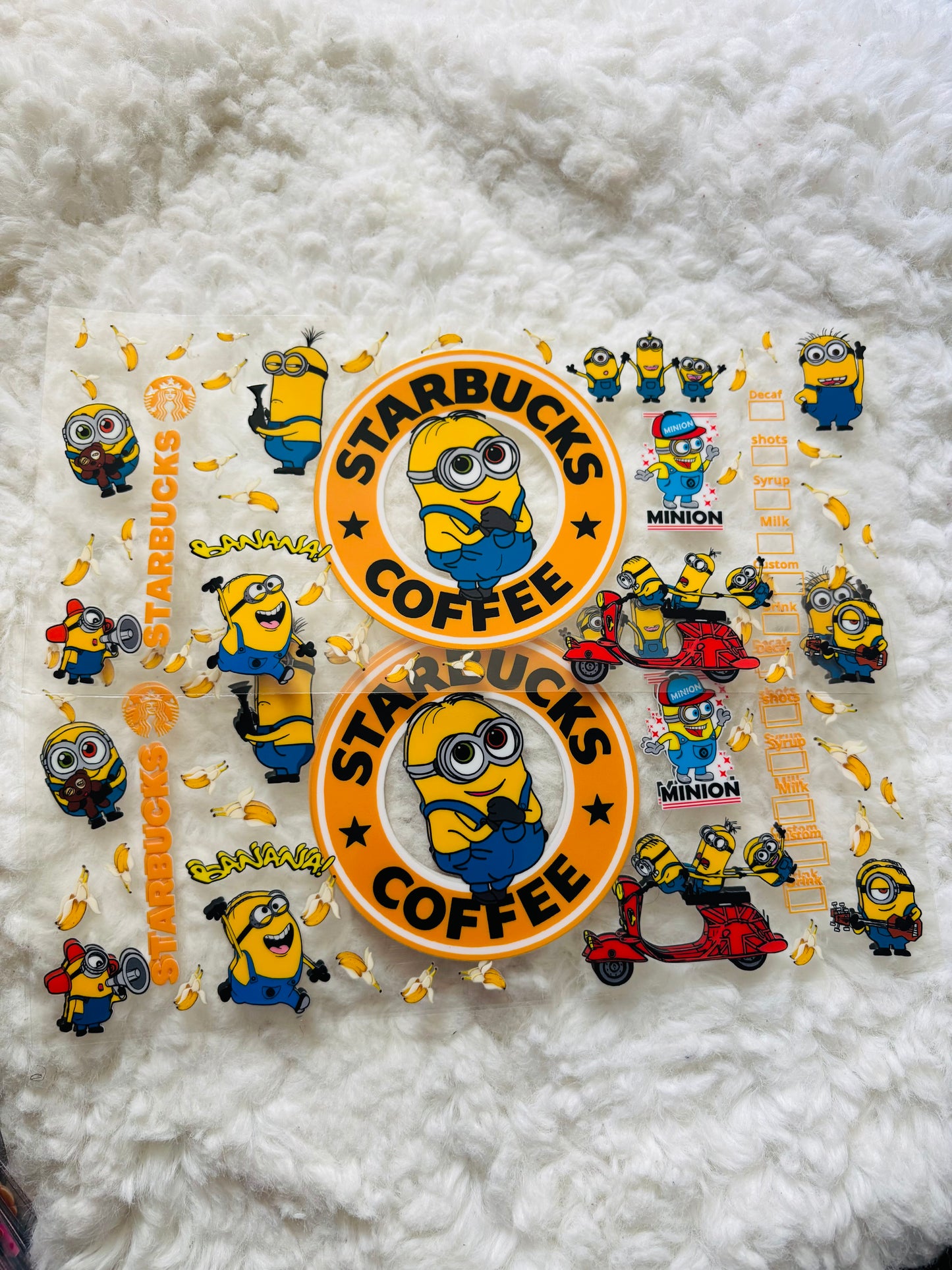 Starbies minion uvdtf wrap