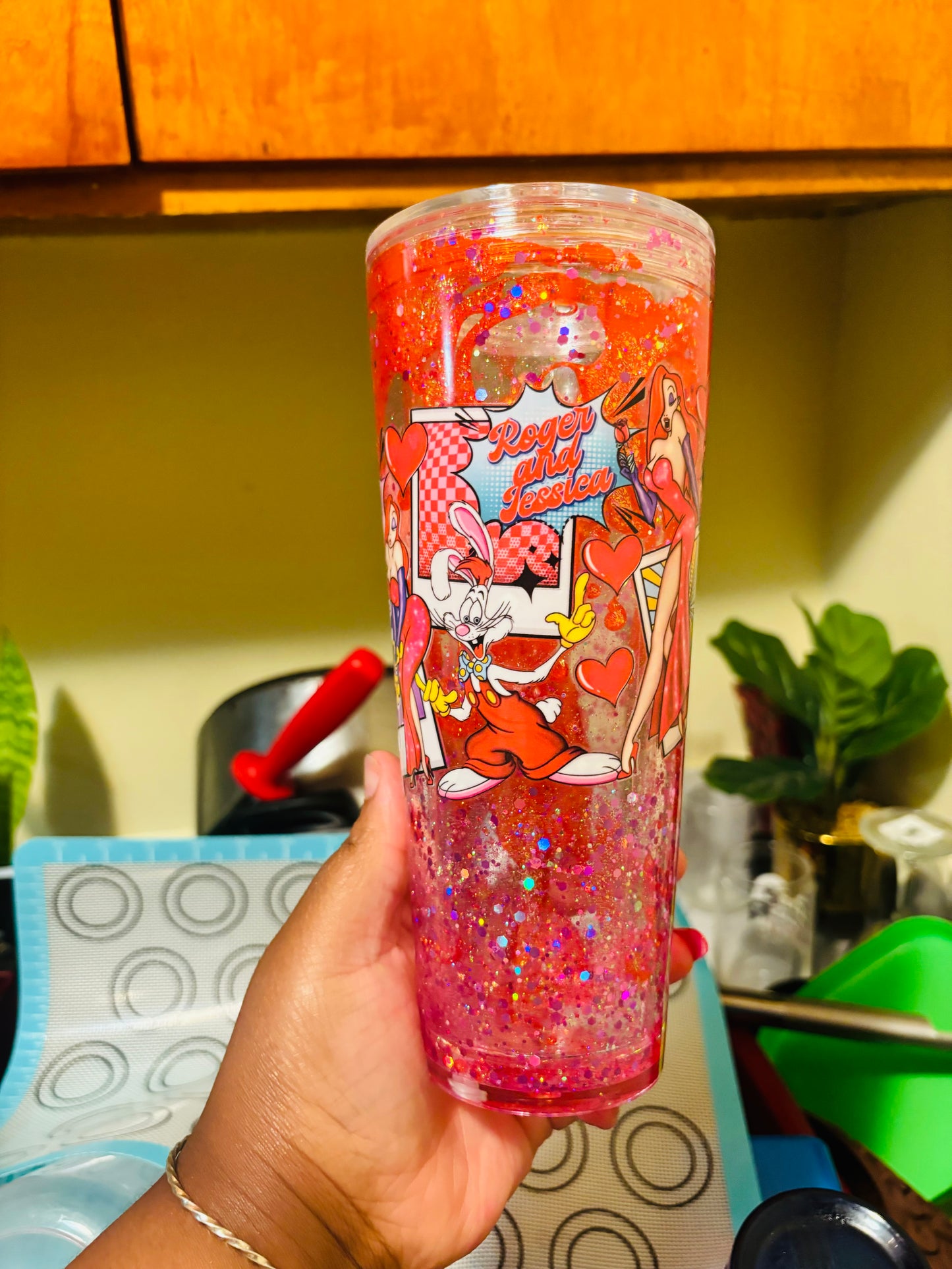 Jessica rabbit lava lamp tumbler