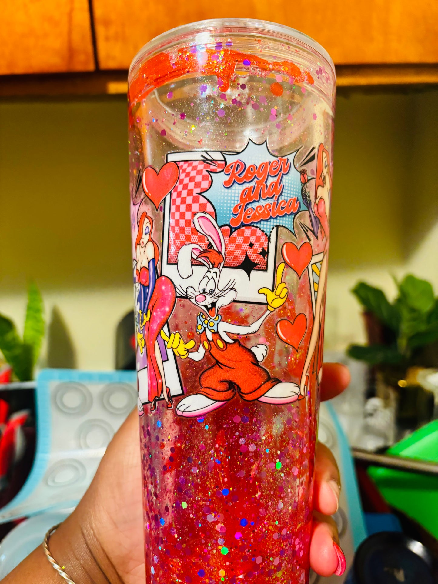 Jessica rabbit lava lamp tumbler