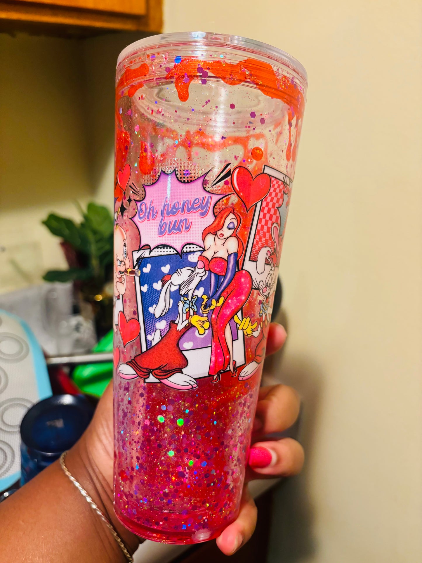 Jessica rabbit lava lamp tumbler