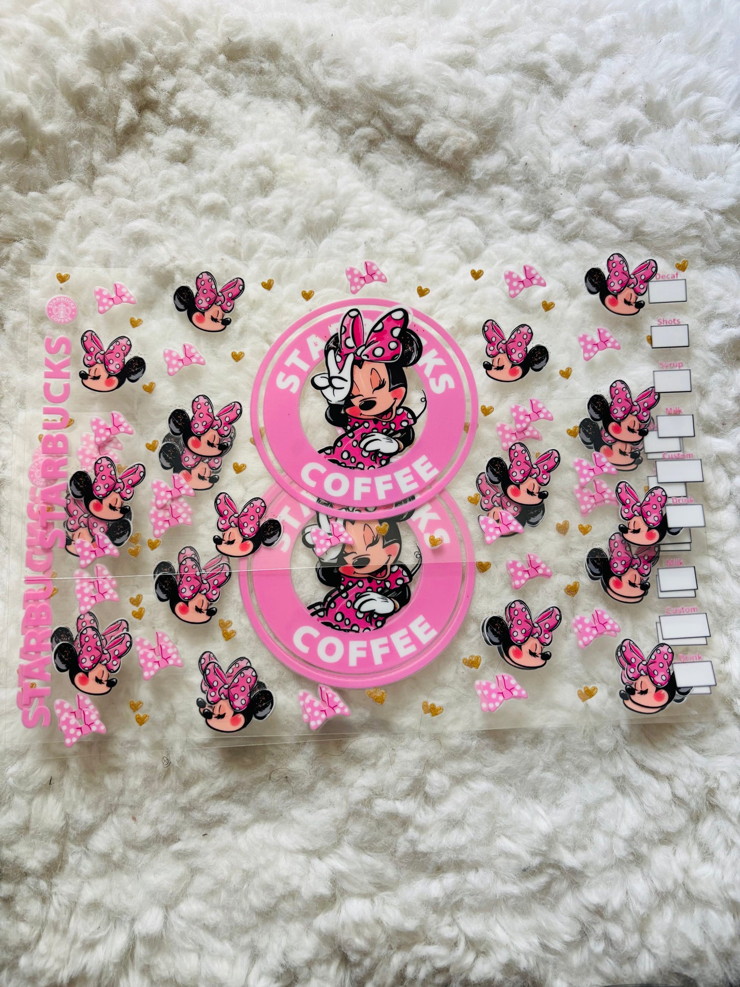 Coffee Minnie uvdtf wrap